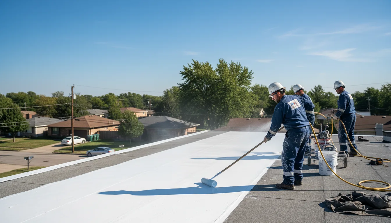 Commercial roof coating in Commerce, TX near me